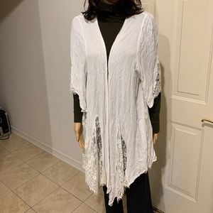 White lace poncho